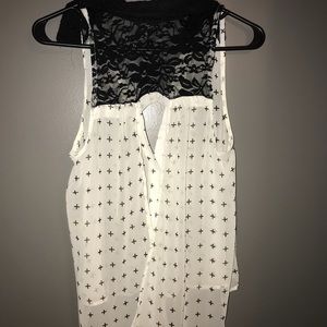 Flowy, mesh shirt.
